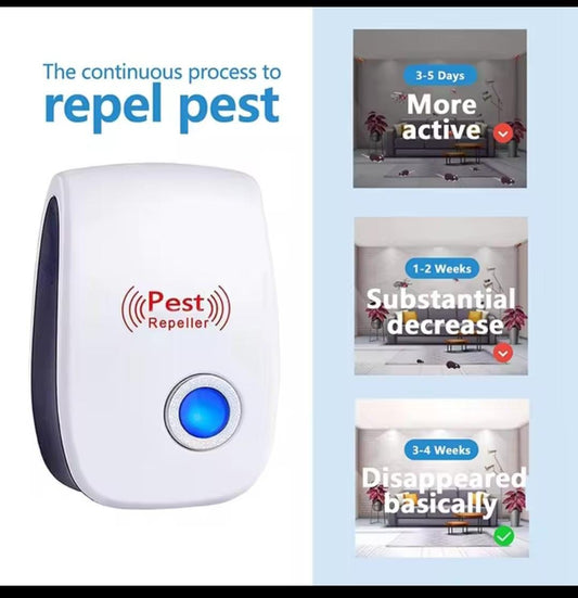 Ultrasonic pest repeller electronic plug in Rodent Mouse roach bug insect repellent indoor home kitchen